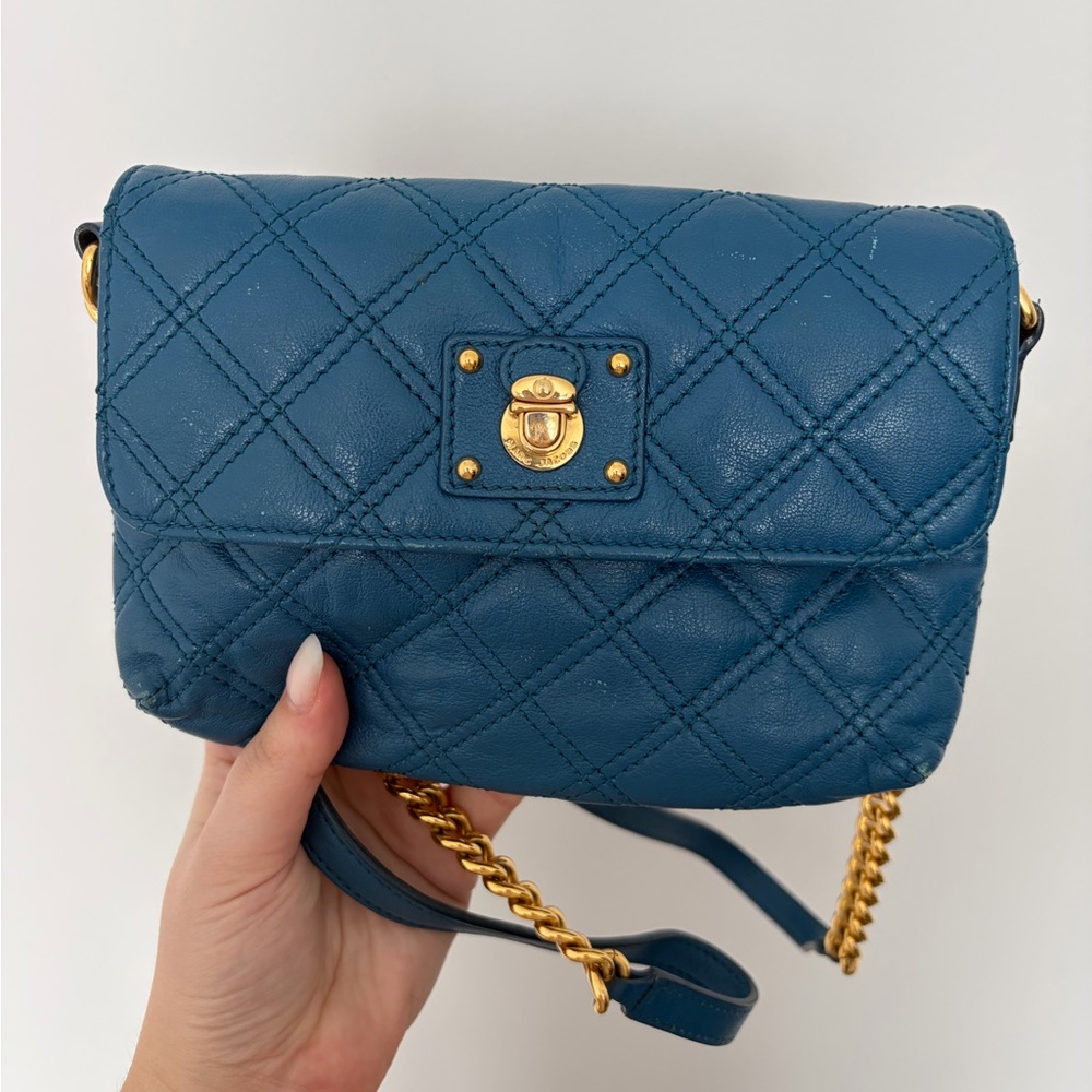 Marc Jacobs Navy Quilted Crossbody Bag